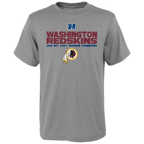 NFL Men's Washington Redskins Heather Gray 2015 NFC East Division Champions Next Level T-Shirt